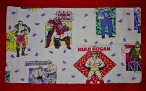 Vintage 1991 WWF HULK HOGAN Ultimate Warrior FLANEL Pillowcase -EUC ...