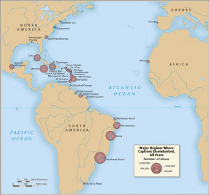 Slavery Regions For The Trans Atlantic Slave Trade