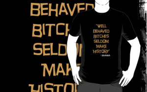 Well Behaved Bitches...' Rihanna Quote Orange & Black iPhone Case by ...