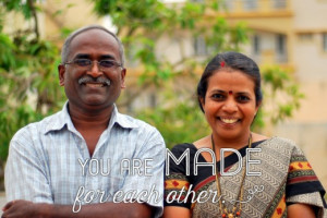 Anniversary wish for parents: You are made for each other.