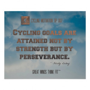 Cycling Poster with Blue Sky and Quote 007