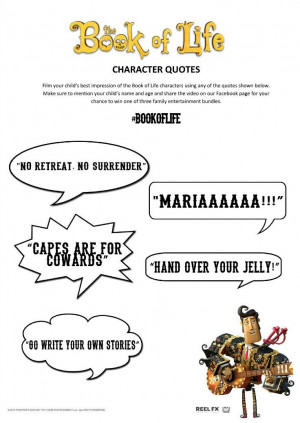 the book of life character quotes and movie saying printable