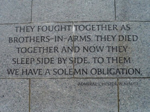 National World War II Memorial: Admiral Nimitz quote