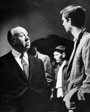 Alfred Hitchcock And Anthony Perkins On-set Of Psycho (1960)