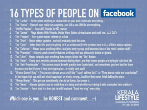 16 types of people on Facebook everyday