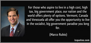 For those who aspire to live in a high cost, high tax, big government ...