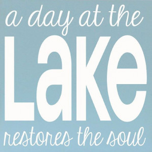 Bay Blue 'Day at the Lake' Wall Art