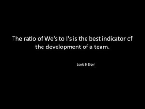 ... Of The Development Of A Team ” - Lewis B. Ergen ~ Teamwork Quote