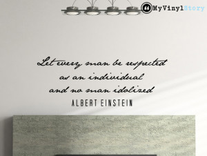 Albert Einstein inspirational business quote wall decal 