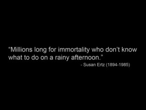 Immortality and Stagnation