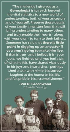 Inspiring Genealogy Quote: 