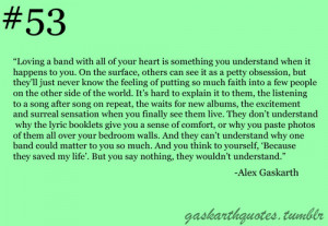 Alex Gaskarth Quotes About Bands