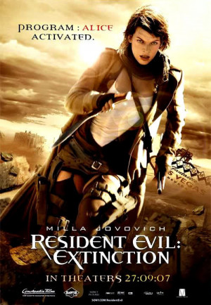 Alice Milla Jovovich Resident Evil Movie Poster Image