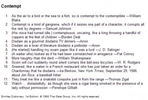 ON THE EVE of CONTEMPT ~ please tell your Mother!