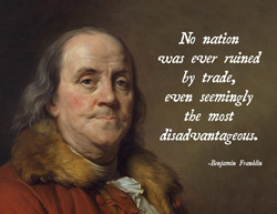 Benjamin Franklin Free Trade Poster