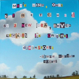 Original Oil Painting Inspirational Quote Magazine by NikalaJayne