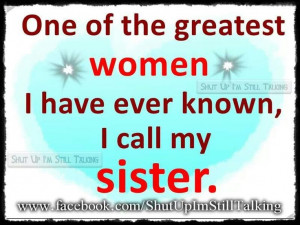 For both of my sisters!