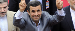 Iran's President Mahmud Ahmadinejad waves as he enters to the National ...