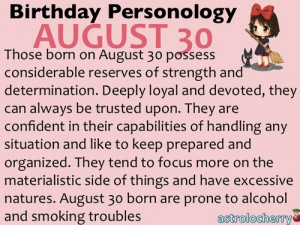 August Birthday Quotes Birthday personology august 30