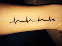 My love had a heart attack 2 yrs ago.. We got his EKG tattooed on my ...