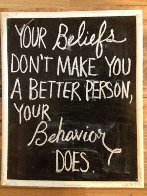 Beliefs vs. Behavior