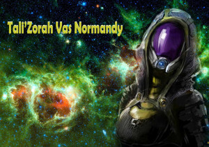 Tali Zorah Vas Normandy Wallpaper with the Heart and Soul Nebulae in ...