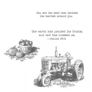 Harvest Blessings stamp set from Stampin' Up! Love the Tractor and ...