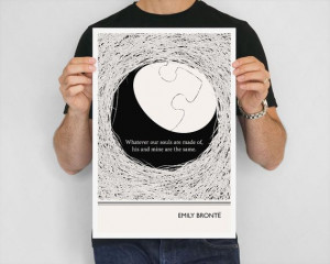 , Emily Bronte Quote, Fine Art Print, Art Poster, Nest Drawing, Egg ...