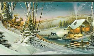 COUNTRY-DEER-IN-THE-WOODS-LOG-CABINS-OLD-CAR-WINTER-TIME-Wallpaper ...