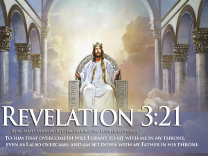 Bible Verse Revelation 3:21 Jesus In Heaven Wallpaper | TOHH Bible ...