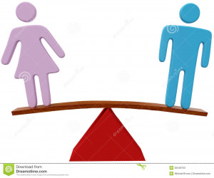 Equilibrio de género igual de la igualdad del sexo del hombre y de la ...