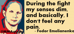 Fedor Emelianenko on Feeling no Pain when fighting