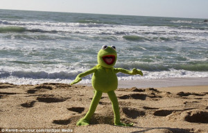 ... places this toy Kermit (seen on a beach in San Francisco) has visited