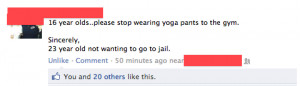 http://www.graphics99.com/yoga-pants-at-the-gym-funny-quote-picture/