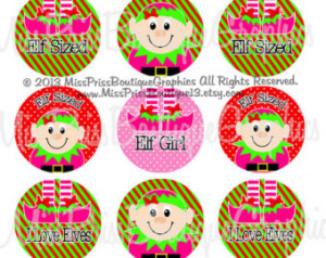 4x6 - CHRISTMAS ELF SAYINGS - Insta nt Download -One Inch Bottle Cap ...