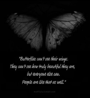 ... wings #beautiful #everyone is beautiful #quotes #black and white