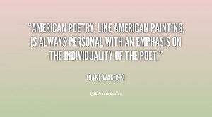 American poetry, like American painting, is always personal with an ...