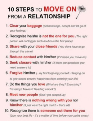 10 Steps to Move on from a Relationship Image on Social Network Site