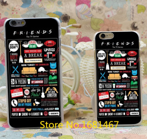 FRIENDS FUNNY TV SHOW LOGO NOVELTY Hard Style Transparent For iPhone 6 ...