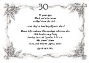 30th Anniversary Invitation areBecoming Very Popular
