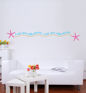 Wish Upon A Starfish Quote - Beach Quote - Seashore Quote - Pink, Blue ...
