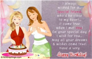 Always Wished For A Special Friend Happy Birthday Graphic