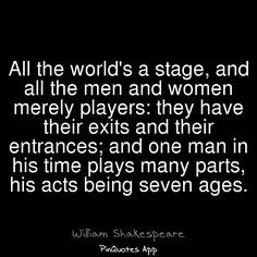 All the world's a stage... More