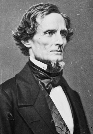 Jefferson Davis, president of the Confederate States of America, shown ...