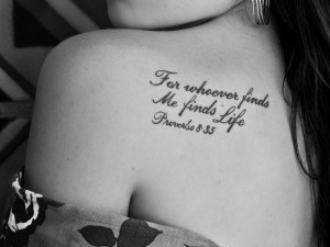 proud of her life tattoo that expresses her ability to enjoy life and ...