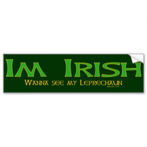 Irish w/ Leprechaun Bumper Sticker