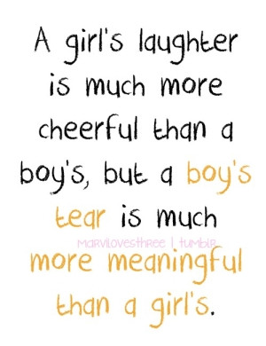 Girl’s Laughter Is Much More Cheerful Than A Boy’s.