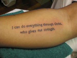 give me strength bible tattoo