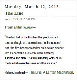 IMAGE- 'The Line,' a post on Blatty's 'The Ninth Configuration'