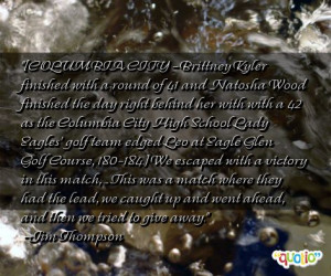 COLUMBIA CITY - Brittney Kyler finished with